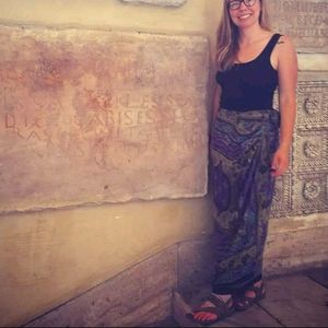 100% Silk Vintage Gypsy Boho flowy Wrap Skirt